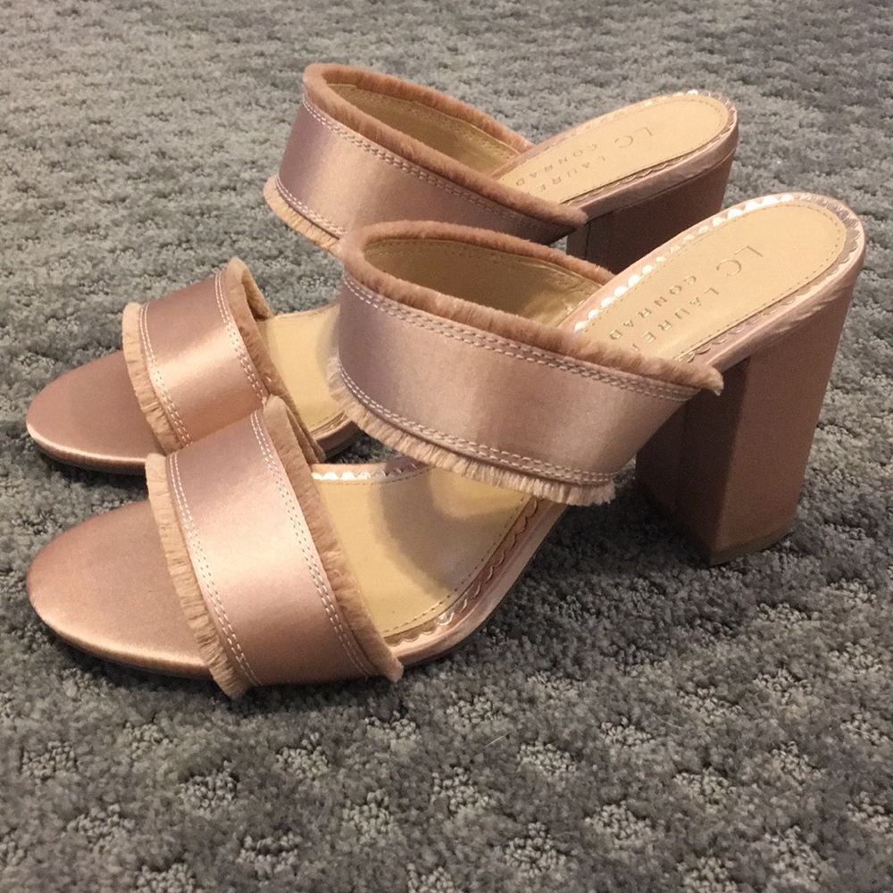 Lauren Conrad Women’s Fringe High Heel Mules